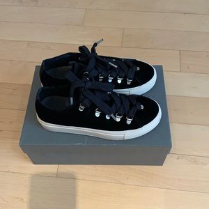 ALLSAINTS Bailey Sneakers in Black Velvet
